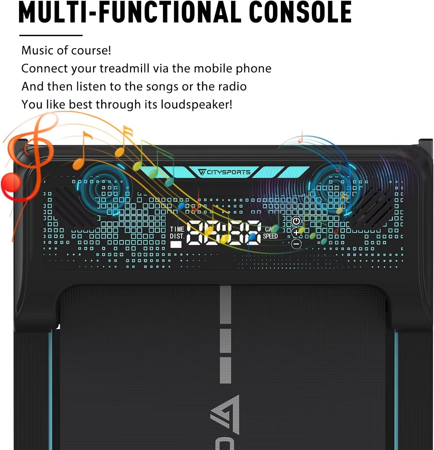 6 Km/H Electric Walking Treadmill - Bluetooth-Enabled Compact Treadmill with LED Display for Home/Office