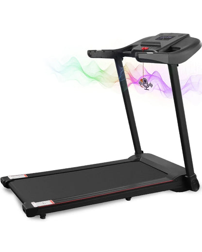 Treadmill Folding Electric Treadmill Bluetooth Voice Control Exercise Treadmill for Home Office Speed Range of 0.5-7.5 Mph