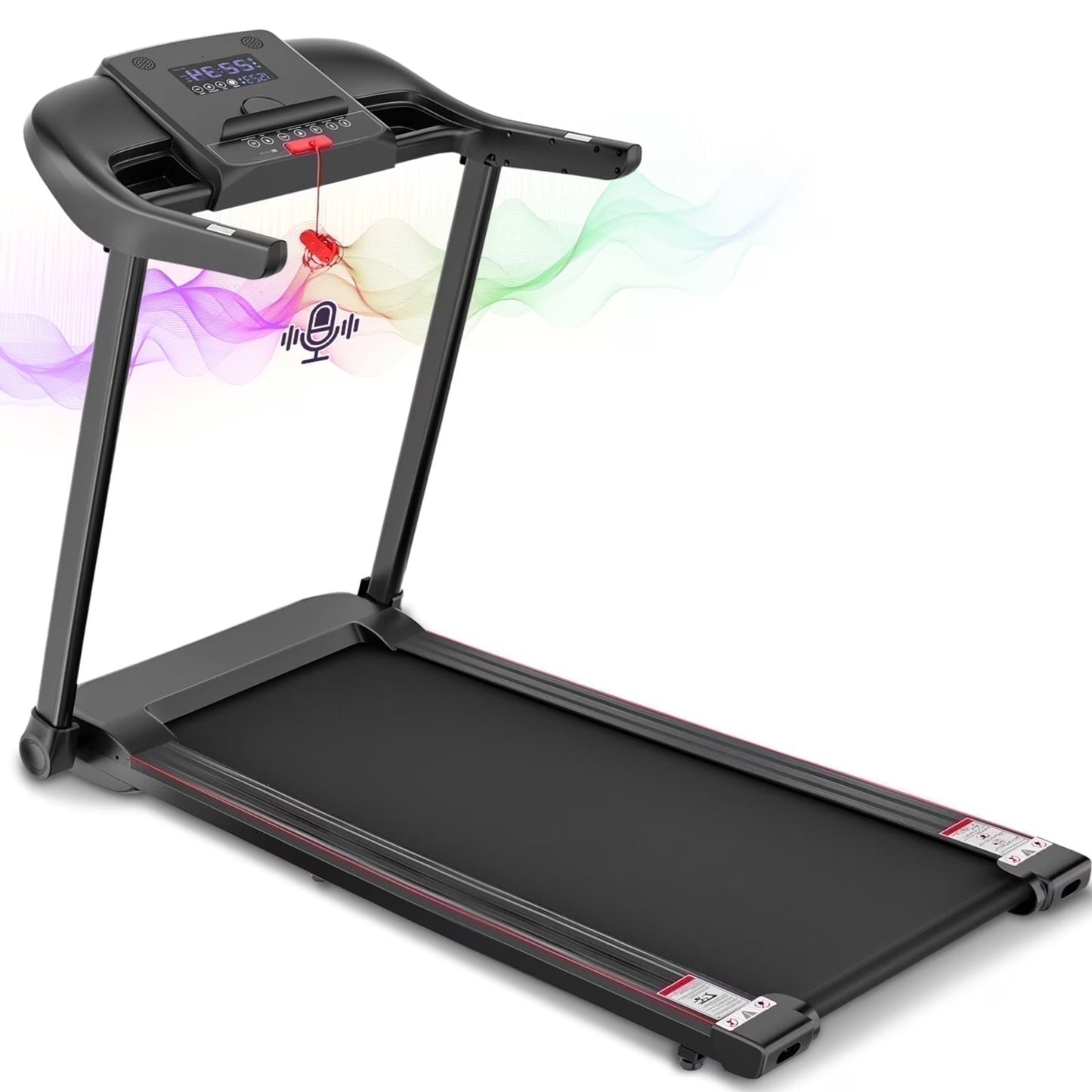 Treadmill Folding Electric Treadmill Bluetooth Voice Control Exercise Treadmill for Home Office Speed Range of 0.5-7.5 Mph
