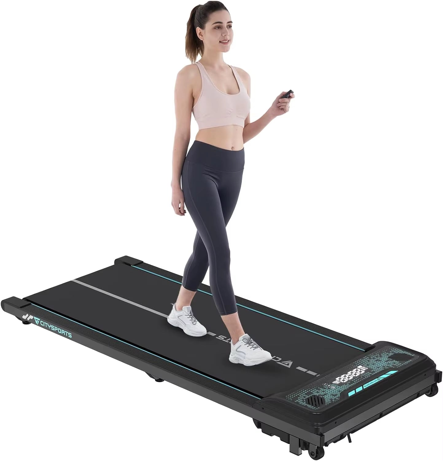 6 Km/H Electric Walking Treadmill - Bluetooth-Enabled Compact Treadmill with LED Display for Home/Office